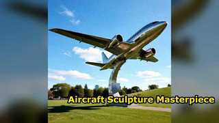 Stunning Stainless Steel Aircraft Sculpture for Sale
