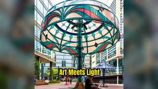 Modern Art Installation Luminous Sculpture