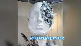 Luxury Black Face Sculpture High Heel Support