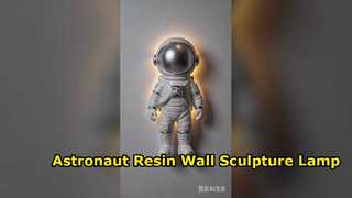 3D Resin Astronaut Wall Sconce Sculpture | Commercial Space Decor for Mall, Exhibition Hall & Theme 