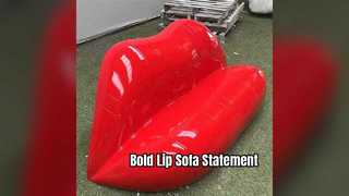 Red Lip Sofa Sculpture Luxury Art Furniture