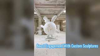 Custom Fiberglass Cartoon Animal Sculptures for Malls