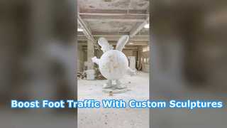 Custom Fiberglass Cartoon Animal Sculptures for Malls