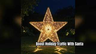 Outdoor Santa LED Motif Light for Commercial Christmas Decor
