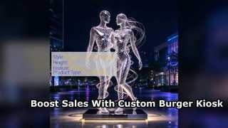Custom Giant Burger Food Kiosk for High Traffic Locations