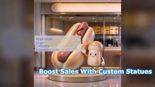 Custom Fiberglass Bear Statue for Ice Cream Shop Decor