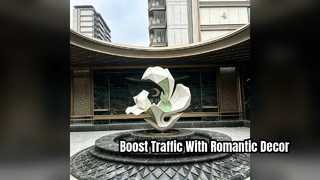 Valentines Day LED Fiberglass Sculptures for Malls