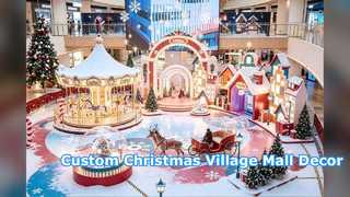 Custom Fiberglass Christmas Village Mall Decor