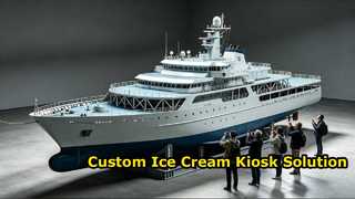Custom Fiberglass Ice Cream Kiosk for Malls and Parks