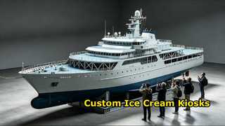 Custom Fiberglass Ice Cream Kiosk for Malls and Theme Parks