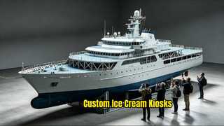 Custom Fiberglass Ice Cream Kiosk for Malls and Parks