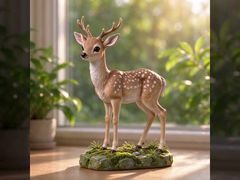 Escultura de tamaño natural personalizada de la resina de los ciervos de Sika, estatua animal grande para el paisaje del jardín y del hotel