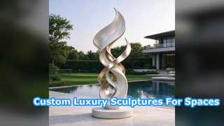Custom Fiberglass Abstract Sculpture for Luxury Spaces
