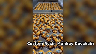Custom 3D Resin Monkey Keychain - Premium Mascot Souvenir for Parks & Malls