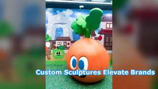 Custom Fiberglass Mascots Branding Sculptures