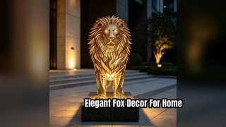 Modern Resin Fox Sculpture Stylish Tabletop Decor