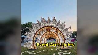 Hochzeit-Bogen-Lichter-Tunnel-Motiv-Skulptur