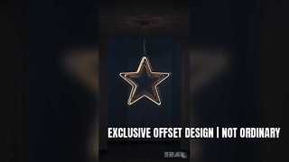 Unique Offset Double Star LED Light IP65 Outdoor Waterproof Christmas Commercial Decoration