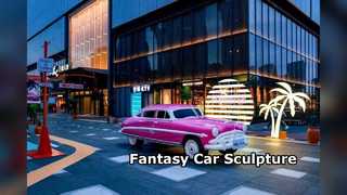 Cartoon Car Sculpture Kids Museum Decor