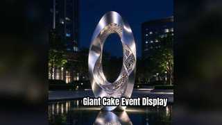 イベントやモールのディスプレイ用の巨大なバースデーケーキの彫刻