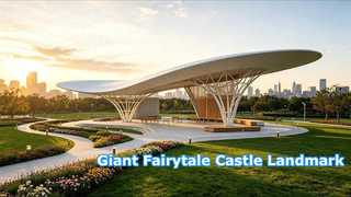 8m Fairytale Princess Castle Giant Photo Booth Landmark