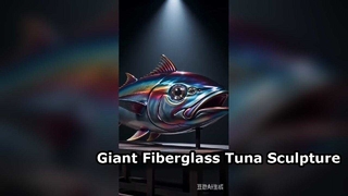 Custom Life Size Fiberglass Giant Tuna Sculpture for Park, Mall & Aquarium Decoration