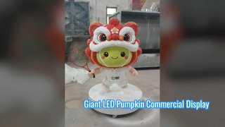 Giant Halloween Pumpkin LED Sculpture for Commercial Displays