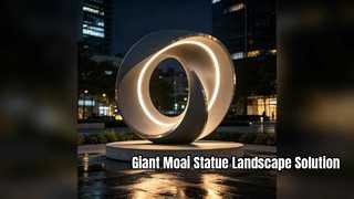 Giant Moai Statue Outdoor Landscape Sculpture Solution