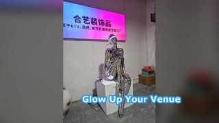 Glowing Cyberpunk Robot Sculpture Bar KTV Decor