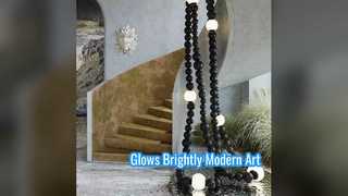 Patung Bola Bertumpuk Cahaya Lampu LED Hangat