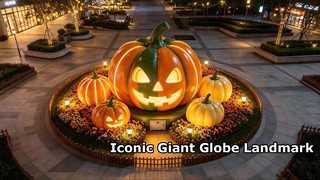 Giant Illuminated World Globe Sculpture for City Landmarks