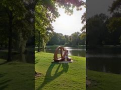 Playable Giant Harp Bench: Interactive Musical Art Installation for Parks & Malls