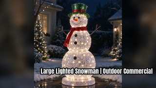 Commercial LED Lighted Snowman Christmas Display for Mall & Park Holiday Decor