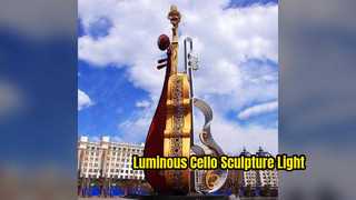 Luminous Cello Sculpture LED Lights