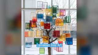 Luminous Fiberglass Tree Sculpture LED Art