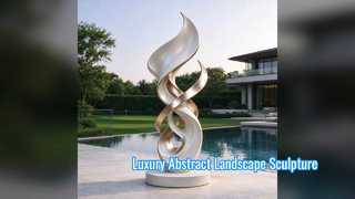 Modern Abstract Mountain Sculpture for Luxury Landscapes