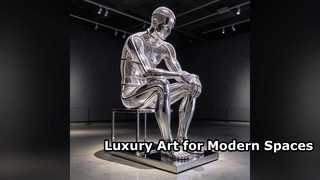 Luxury Stainless Steel Meditation Sculpture for Modern Spaces