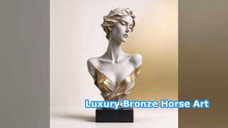 Abstract Bronze Prancing Horse Luxury Home Decor Statue