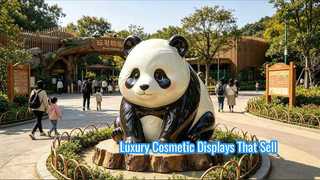 Luxury Cosmetic Display Sculptures for Retail Store Windows