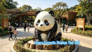 Luxury Cosmetic Display Sculptures for Retail Store Windows