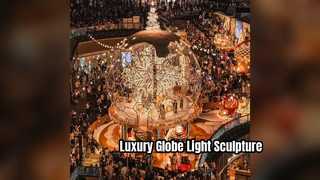 Luxury Hotel Christmas Globe Light Sculpture