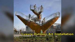 Luxury Outdoor Sculpture Custom Stainless Steel Art