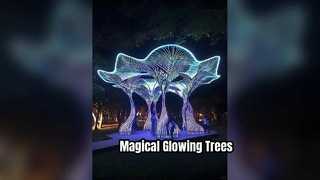 Glowing Art Trees For Magical Night Gardens