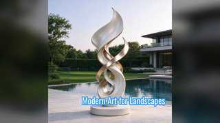 Modern Abstract Mountain Sculpture for Luxury Landscapes