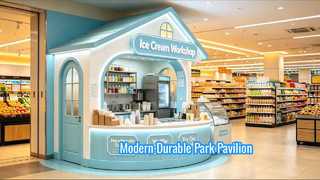 Modern Stainless Steel Park Pavilion Custom Outdoor Shelter
