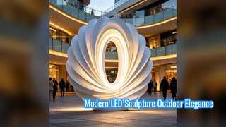 Modern LED Spiral Sculpture for Outdoor Landscape Design