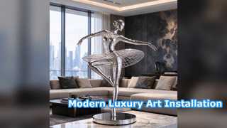 Modern Stainless Steel Thinker Sculpture Art Installation