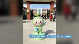Modern Minimalist Fiberglass Mascot Sculptures for Spaces