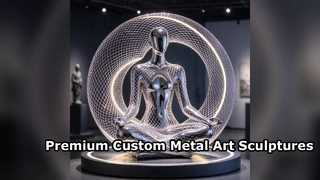 Custom Mirror Polished Stainless Steel Sculpture Art