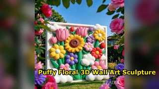 3D インフレータブル漫画の花の壁の彫刻 |屋外の庭のフォトブースの装飾